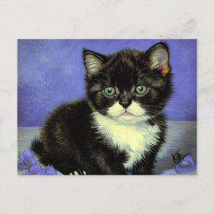 Carte Postale Van Gogh Tuxedo Kitten