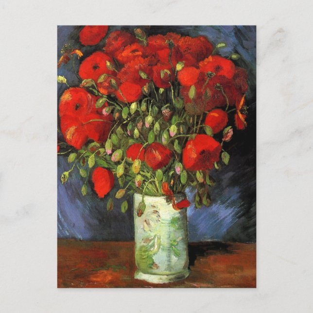 Carte Postale Van Gogh - Vase avec des pépites rouges (Devant)
