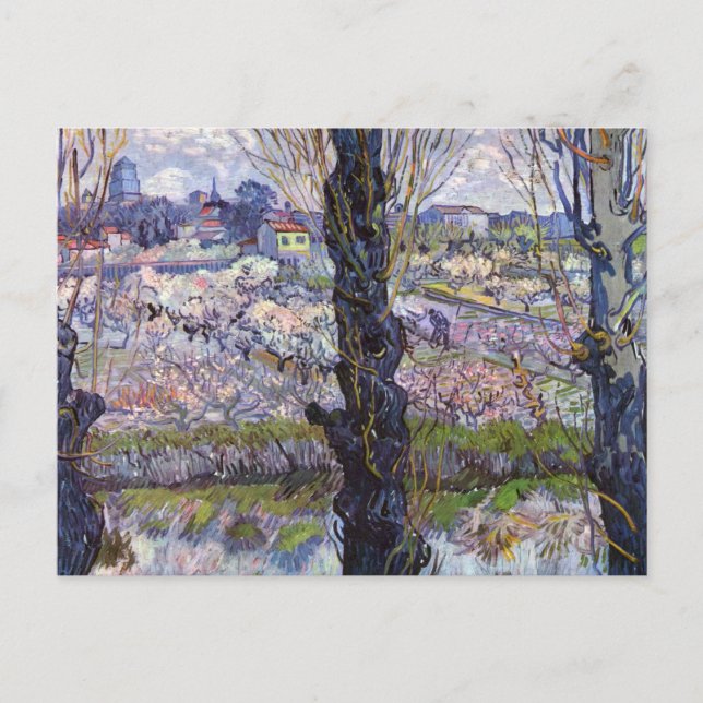 Carte Postale Van Gogh Vue Arles Jardin Fleuri (Devant)