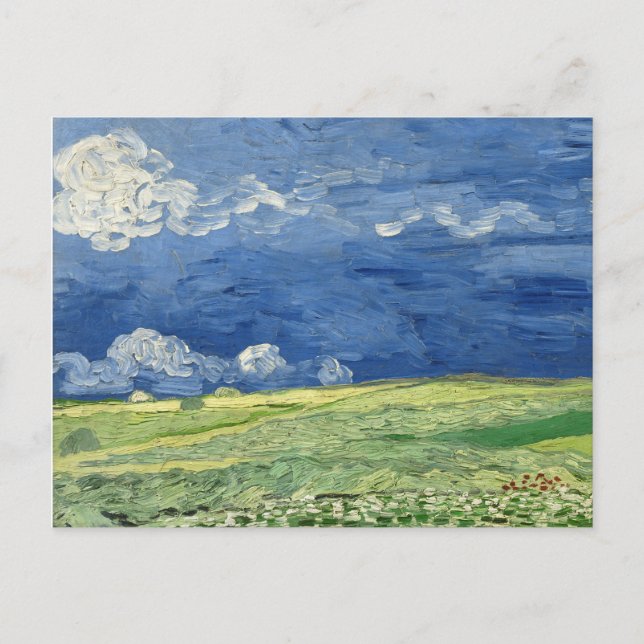 Carte Postale Van Gogh - Wheatfield sous les nuages de tonnerre (Devant)