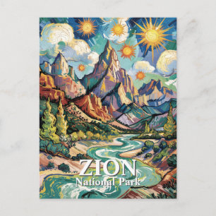 Carte Postale Van Gogh Zion Vierge Patriarches Rivière Personnal