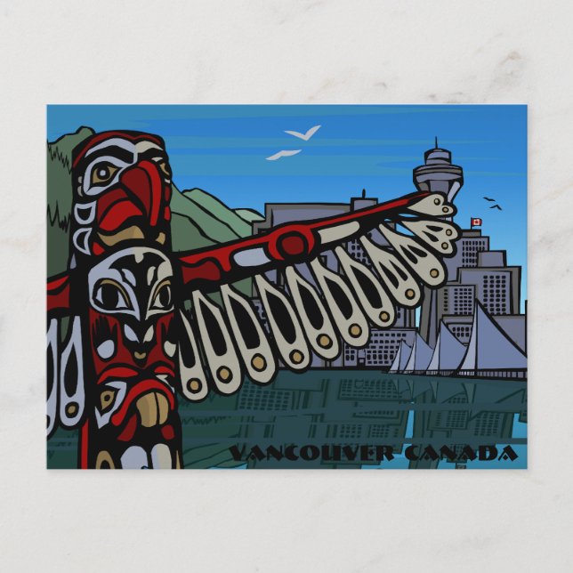 Carte postale Vancouver Art Carte postale Totem de (Devant)