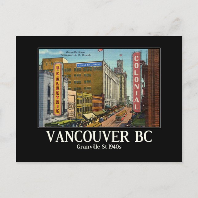 Carte Postale Vancouver C.-B. Canada Granville St. (Devant)