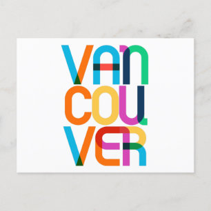 Carte Postale Vancouver Canada Pop Art Letters