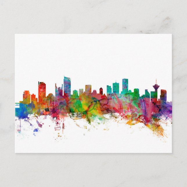 Carte Postale Vancouver Canada Skyline (Devant)