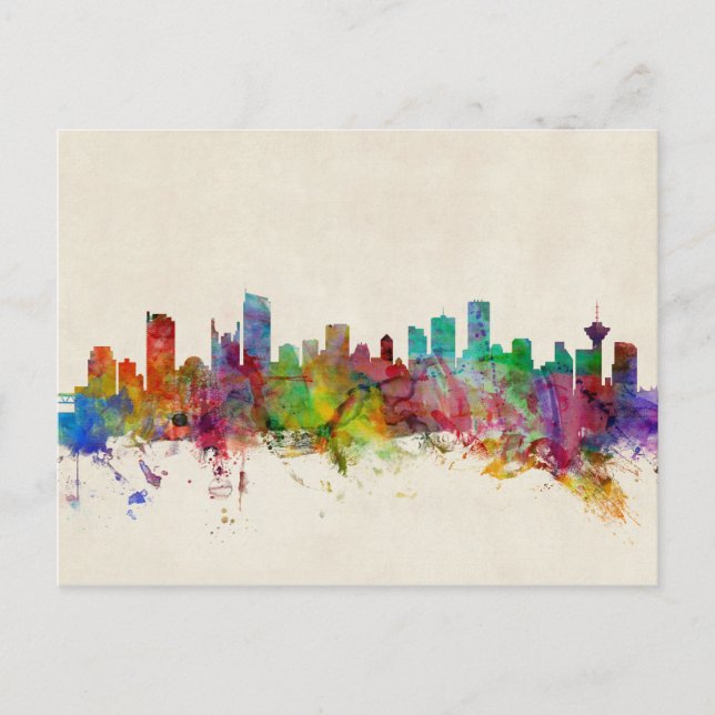 Carte Postale Vancouver Canada Skyline (Devant)