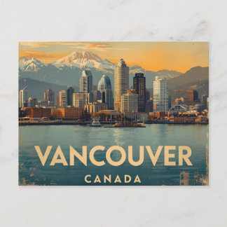 Carte Postale Vancouver Canada Voyage Art Vintage