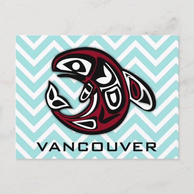 Carte Postale Vancouver Colombie-Britannique Nautical Orca Whale (Devant)