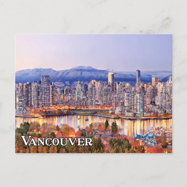 Carte Postale Vancouver Skyline, Colombie-Britannique, Canada (Devant)