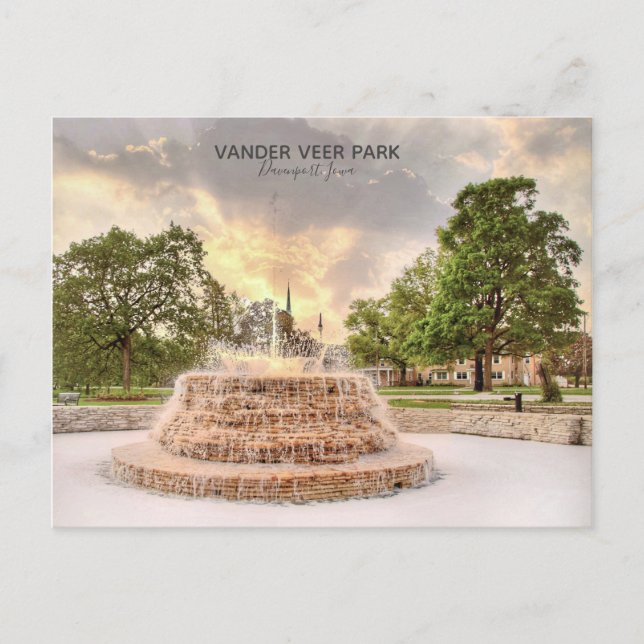Carte postale Vander Veer Park Davenport Iowa (Devant)