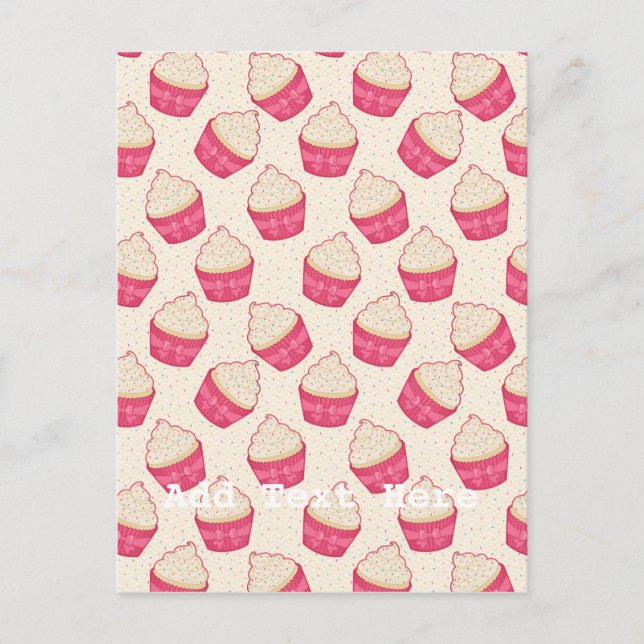 Carte Postale Vanilla Sprinkle Motif Cupcake (Devant)