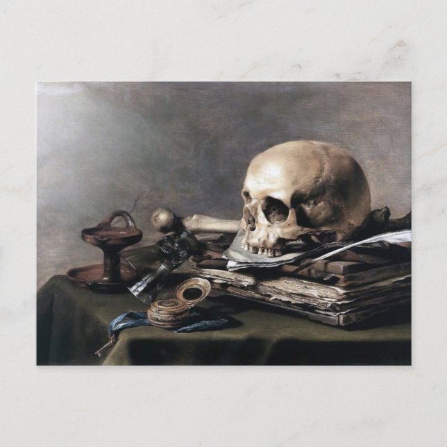 Carte Postale Vanitas par Pieter Claesz (Devant)