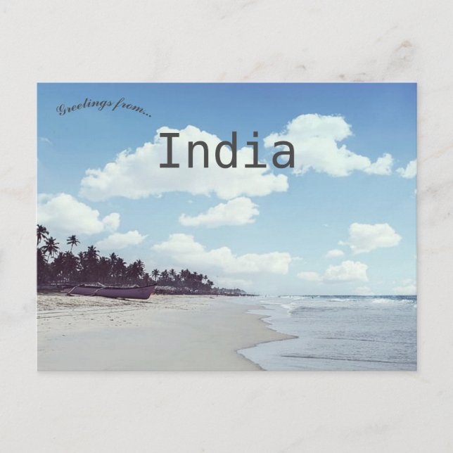 Carte Postale Varca Beach Goa Inde (Devant)