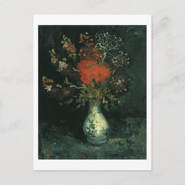 Carte Postale Vase aux fleurs, Van Gogh Art (Devant)