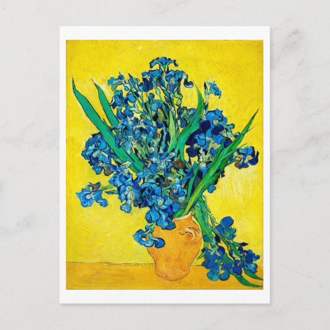 Carte Postale Vase avec Irises, Van Gogh (Devant)