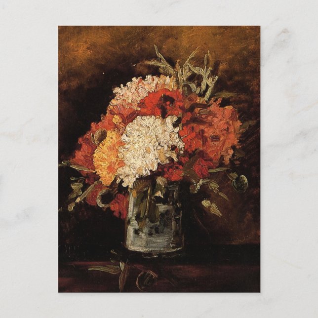 Carte Postale Vase avec oeillets par Vincent van Gogh (Devant)
