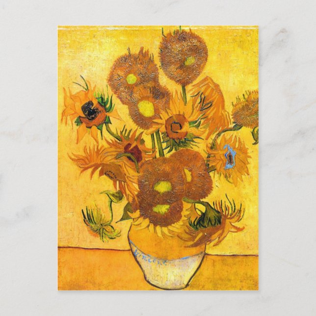 Carte Postale Vase avec quinze tournesols par Vincent van Gogh (Devant)