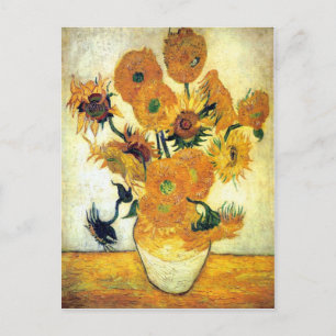 Carte Postale Vase avec quinze tournesols par Vincent van Gogh 1