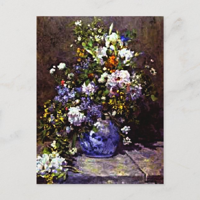 Carte Postale Vase bleu de Renoir, (Devant)