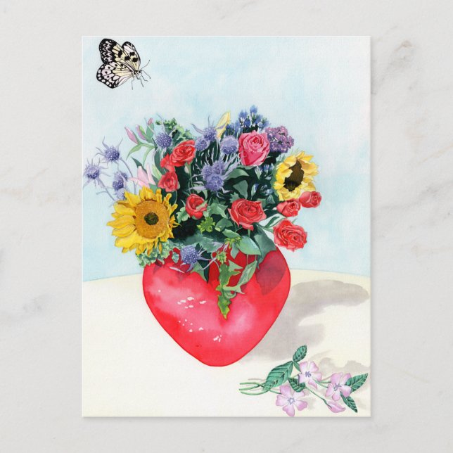 Carte Postale Vase de fleurs (Devant)