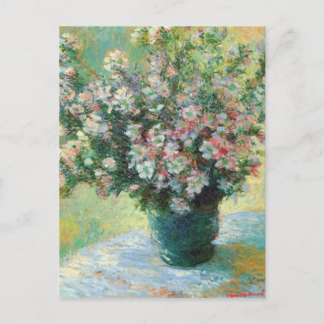 Carte Postale Vase de fleurs Art de Claude Monet (Devant)