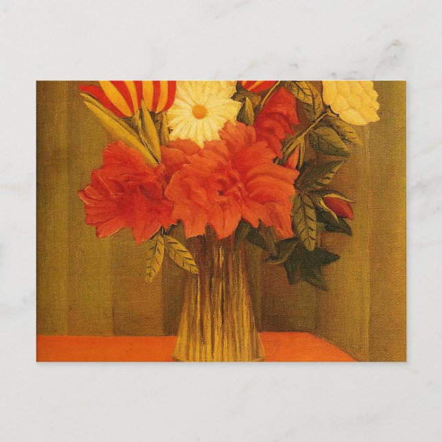 Carte Postale Vase de fleurs de Henri Rousseau (Devant)
