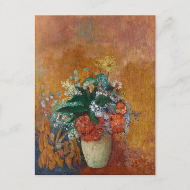 Carte Postale Vase de fleurs - Peinture à l'huile Odilon Redon (Devant)