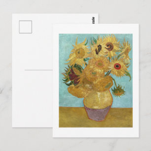 Carte Postale Vase de tournesols de Vincent van Gogh