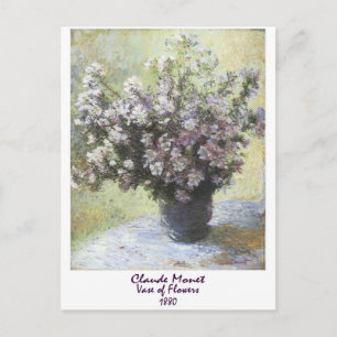 Carte Postale Vase des fleurs de Claude Monet
