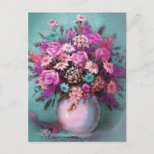 Carte postale Vase Fleurs (Devant)
