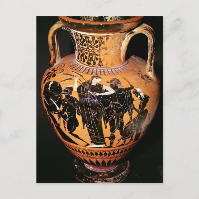 Carte Postale Vase mansardée à silhouette noire (Devant)