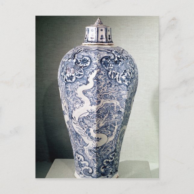 Carte Postale Vase octogonale 'Mei- P' avec blanc (Devant)