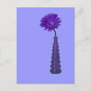 Carte Postale Vase pourpre et fleurs