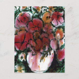 Carte postale "Vase rose"