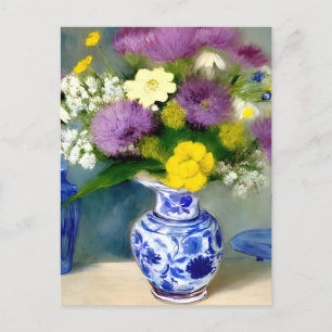 Carte Postale Vase tranquille des fleurs Imprimer