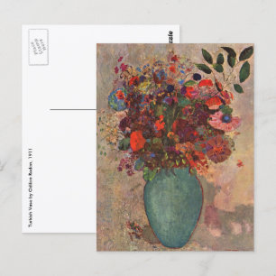 Carte Postale Vase turc par Odilon Redon, Art floral vintage