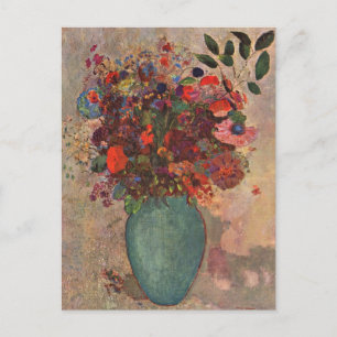 Carte Postale Vase turque par Odilon Redon, Fleurs Vintages Art