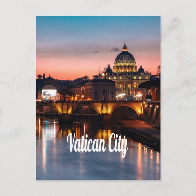 Carte Postale Vatican La Nuit Église Catholique Romaine (Devant)