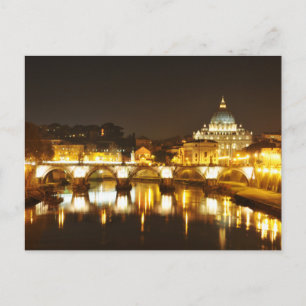 Carte Postale Vatican, Rome, Italie la nuit