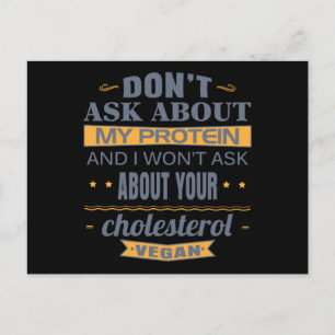 Carte Postale Vegan Ne questionnez pas sur ma protéine