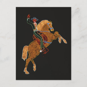 Carte Postale Végas coloré Cheval et Cowboy