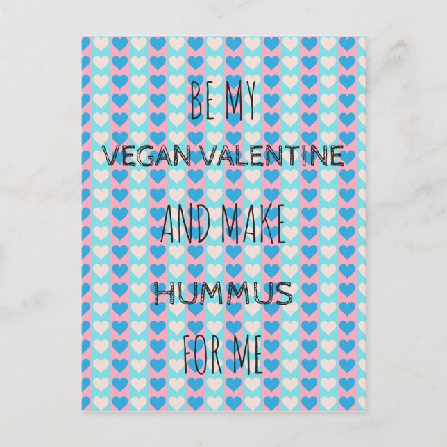 Carte postale VÉGÉTALIENNE de VALENTINE pour des (Devant)