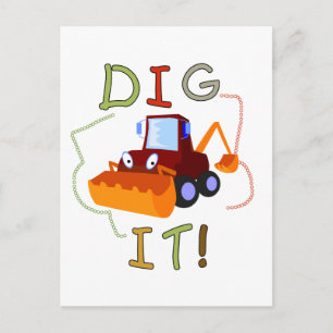Carte Postale Véhicule de construction Creuser T-shirts et cadea