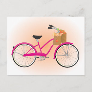 Carte Postale Vélo à clic chaud avec oranges