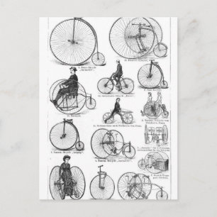 Carte Postale Vélo à grande roue Penny Farthing