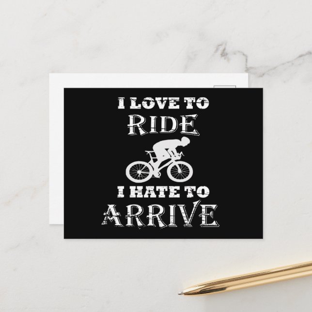 Carte Postale Vélo amusant (Devant/Arrière en situation)