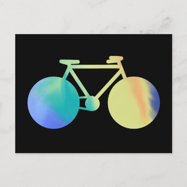 Carte Postale vélo aquarella (Devant)