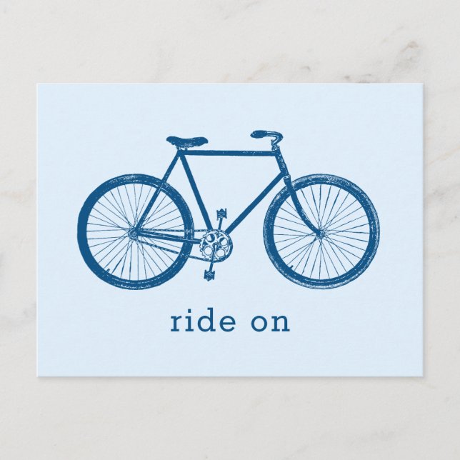 Carte Postale Vélo bleu (Devant)