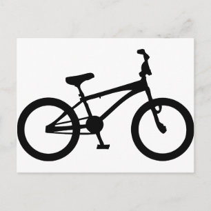 Carte Postale vélo bmx noir