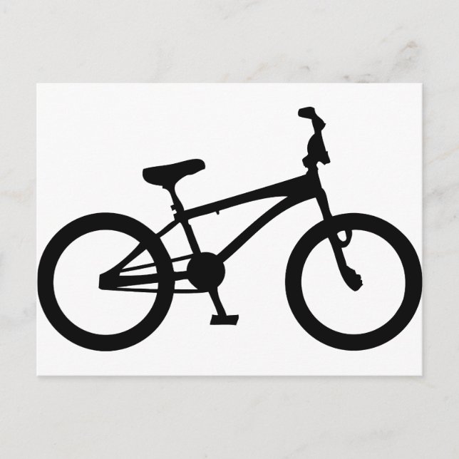 Carte Postale vélo bmx noir (Devant)